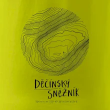 Děčínský Sněžník - vrstevnice v kruhu