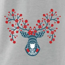 Folklór - jeleň s červenými plodmi