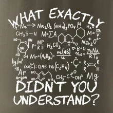 What exactly didnt you understand Chemistry