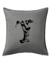 Čiernobiela karikatúra chrt