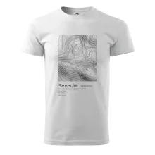 Severák - vrstevnice v obdĺžniku