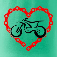 Moto srdce reťaz - enduro