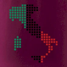 Taliansko obrys vlajka