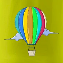 Teplovzdušný balón v oblakoch