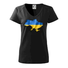 Ukrajina vlajka mapa