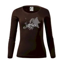 Mapa Európy - srdce v Ukrajine