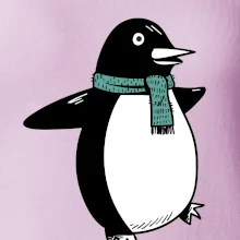 Tučniak so zeleným šálom