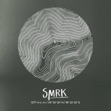 Smrk - vrstevnice v kruhu