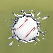 Baseball lopta v triku