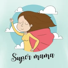 Kreslený obrázok Super mama Kreslený obrázok Super mama