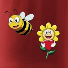 Parové tričko - Včela a kvetina