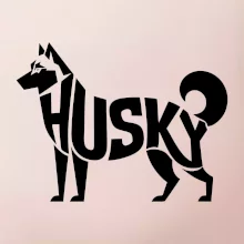 Husky nápis v tele