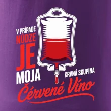 V prípade núdze je moja krvná skupina červené víno
