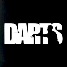 Darts - nápis so šípkarom