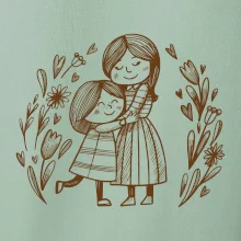 Matka a dcéra v objatí