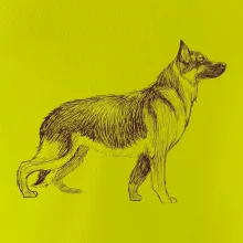 Nemecký ovčiak - kreslený skica  