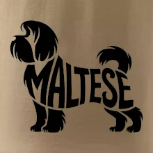 Maltézsky psík nápis v tele
