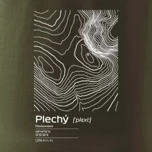 Plechý - vrstevnice v obdĺžniku