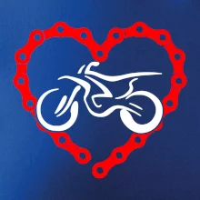 Moto srdce reťaz - enduro