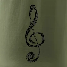 Husľový kľúč kreslený Husľový kľúč kreslený