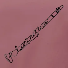 Klarinet nápis Klarinet nápis