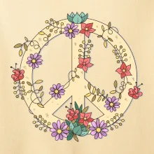 Peace symbol pieskový