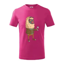 Alpaka s vínom muž