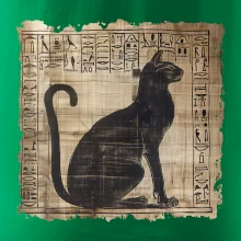 Egyptské hieroglyfy mačka