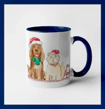 Veselé vianoce - pes, škrečok a mačka