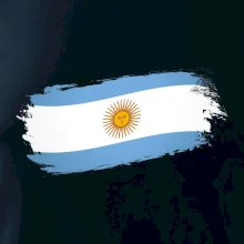 Argentína vlajka obhrýzaná