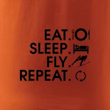 Eat sleep fly repeat - skoky na lyžiach
