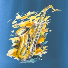 Saxofón maľovaný