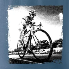 Cyklista čiernobiela cesta Cyklista čiernobiela cesta