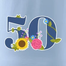 Kvetinové číslo kreslené - 50
