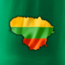 Litva vlajka mapa Litva vlajka mapa