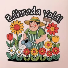 Záhrada volá - záhradník a slnečnice