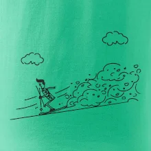 Kreslený lyžiar na horách Kreslený lyžiar na horách