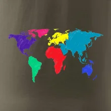 Svetové kontinenty bez názvov - farebné