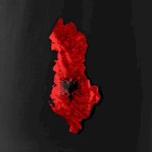 Mapa Albánsko reliéf hôr