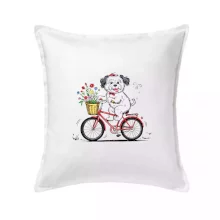 Havanský psík na bicykli