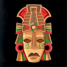 Mayové maska červené uši