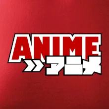 Anime nápis červený