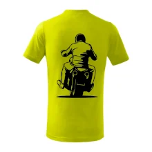 Motorkář na zádech - chopper