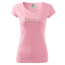 Šachové figúrky v rade - obrys