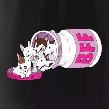 Bullterrier Friends Forever ružové (Pecka design)