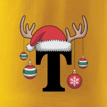 Vianočné rodinné tričká - písmeno a čiapka