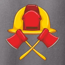 Hasičská helma a sekera