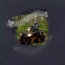 ATV štvorkolka v lese ATV štvorkolka v lese