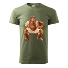 Baseballový catcher retro rytina