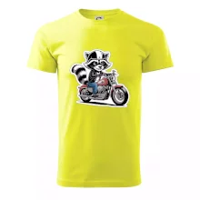 Mýval na motorke kreslený